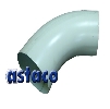 FeZn BELA RAL 9002 KRIVINA - KOLENO 0.5mm fi 150 mm OKRUGLA VARENA 72°